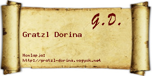 Gratzl Dorina névjegykártya